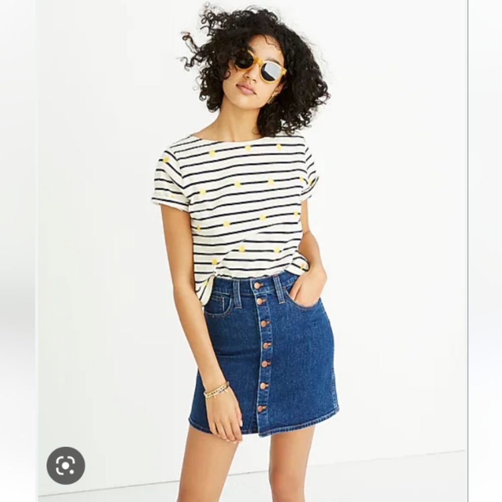 Denim mini skirt